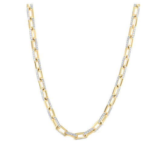 10kt Yellow Gold Mens Round Diamond 22-inch Anchor Link Chain Necklace 12-1/2 Cttw